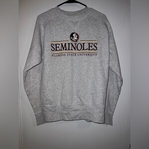 Unisex FSU Florida State Crewneck Swester Gray